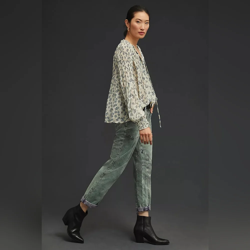 Pilcro The Wanderer Corduroy Cargo pants 29 blue green - Picture 4 of 14